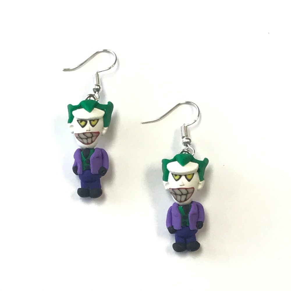 Joker Polymer Clay Earrings